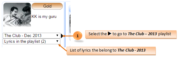 Select right arrow>