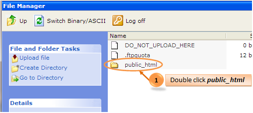 Select public_html