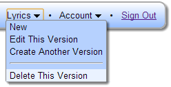 From Lyrics menu select Delete This Version