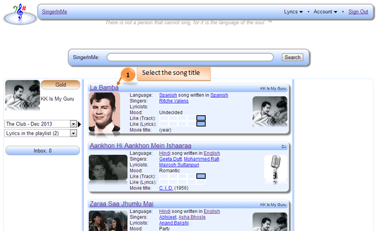 Search for La Bamba