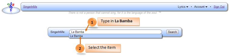 Search for La Bamba